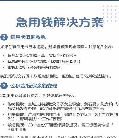 急用钱别慌！这些途径帮你缓解燃眉之急