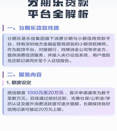 分期乐这个贷款平台怎么样